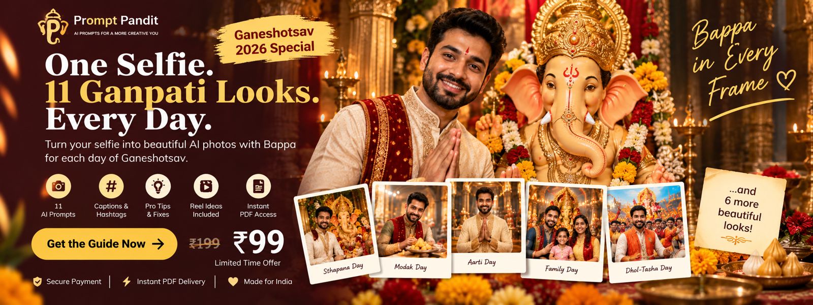 Adult Kit — One selfie, 11 Ganpati looks, ₹99